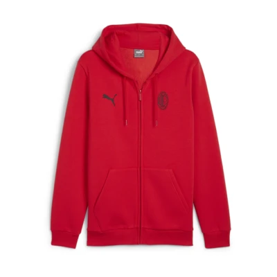Afbeelding van Puma AC Milan Ftblessentials Sweater met rits For all time red black, Heren, Maat: XL, black
