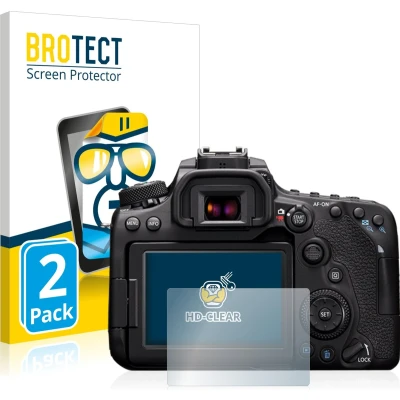 Afbeelding van BROTECT Screenprotector voor Canon EOS 90D Folie Beschermfolie transparant (2 Stuks)