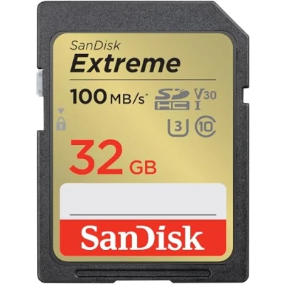 Image de SanDisk Extreme Carte mémoire flash 32 Go Video Class V30 / UHS I U3 Class10 SDHC
