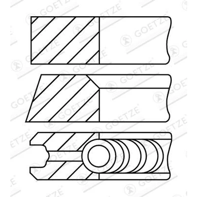 Afbeelding van Goetze Engine Zuigerveren 08 183300 10