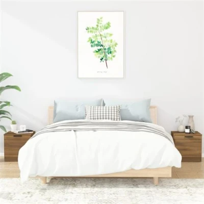 Afbeelding van Nachtkastjes 2 st 40x39x40 cm bruineikenkleurig