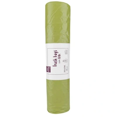 Afbeelding van IDEA HOME LDPE Vuilniszakken, 25 stuks, robuuste hoezen voor recyclingvuilnisemmers, de keuken, 120 l, geel
