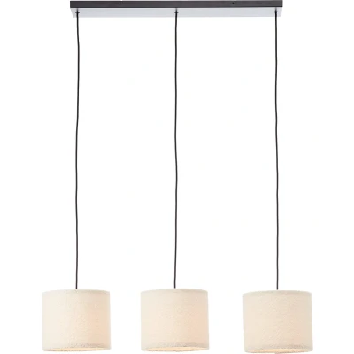 Afbeelding van Brilliant Teddy Hanglamp 3 lichts E27 max 3x25W Teddystof Beige