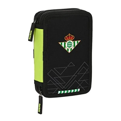 Afbeelding van Dubbele etui Real Betis Balompié 12.5 x 19.5 4 cm Zwart Limoen (28 pcs)