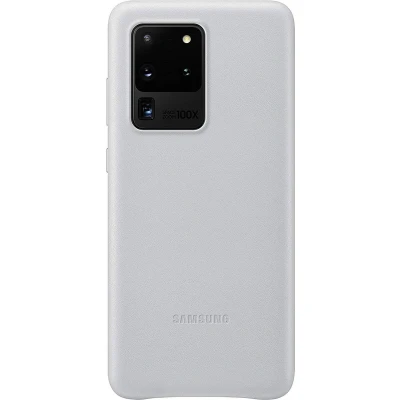 Afbeelding van Galaxy S20 Ultra 5G Leren Hoesje EF VG988 Lichtgrijs Samsung Smartphone Hoesjes Geen Verzendkosten &amp; Morgen In Huis