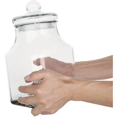 Afbeelding van Olympia glazen voorraadpot vierkant 2,9L