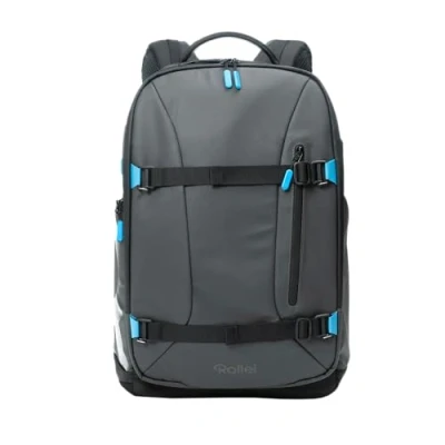 Afbeelding van Rollei Fotoliner Ocean Pro Grote camerarugzak, zwart, bestaande uit 49 gerecyclede PET flessen, compatibel met handbagage laptopvak, afneembare scheidingswanden