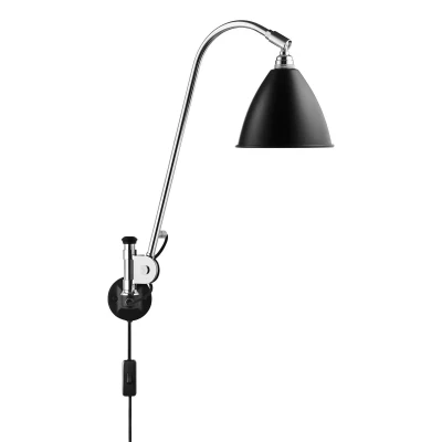 Afbeelding van GUBI Bestlite BL6 wandlamp chroom/zwart