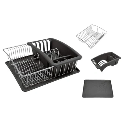 Afbeelding van Metaltex 32502668 afdruiprek met dienblad, 35 x 32 cm