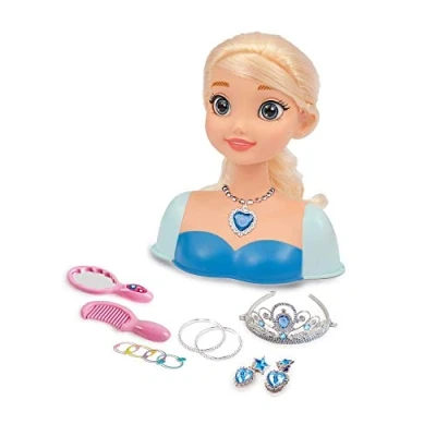 Afbeelding van Grandi Giochi Princess Styling Head IJskoningin met accessoires inbegrepen, GG02999