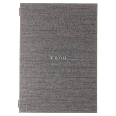 Afbeelding van DAG Style, Menuhouder Restaurant A4 Line Italy, restaurantmenu met opschrift &quot;Menu&quot;, kleur: grijs, PU, 100% Made in Italy