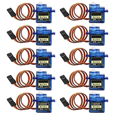 Afbeelding van MMOBIEL 10x SG90 9g Micro Servo Motor voor o.a. RC Drone / Auto Vliegtuig Helikopter