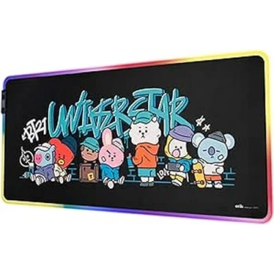 Afbeelding van Grupo Erik XXL RGB Muismat BT21 LED 90 x 40 cm Officieel gelicentieerd Gamer Muismat, Desktop