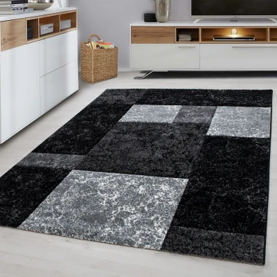 Afbeelding van Modern Vloerkleed Zwart / Grijs Laagpolig 240x340 cm