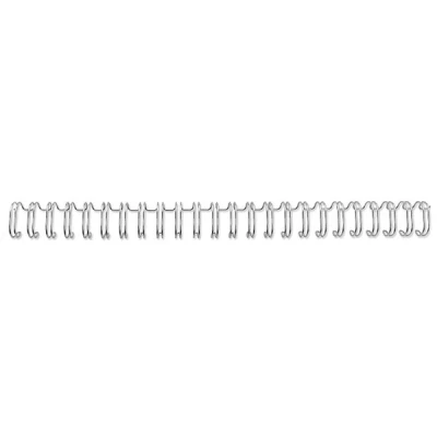 Image de GBC Baguettes à anneaux métalliques WireBind, A4, 34 anneaux, 6mm argent, pqt 100