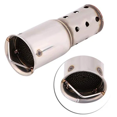 Afbeelding van Universele uitlaatdemper voor motorfiets, 51 mm, [roestvrij staal] DB Killer Noise Eliminator geluiddemper (zilver) (B)
