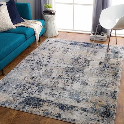 Afbeelding van SURYA Vloerkleed Woonkamer, Slaapkamer Modern Abstract Tapijt GIULIA Grijs 200x275 cm