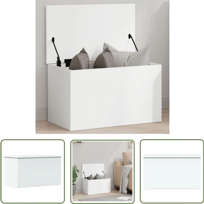 Afbeelding van vidaXL Opbergbox 60x35x35 cm bewerkt hout wit