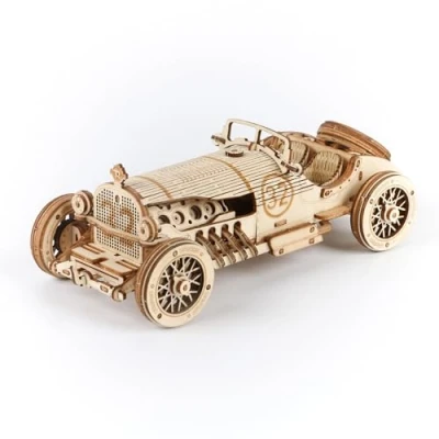 Afbeelding van ROKR Auto modelbouwset voor volwassenen, 3D houten puzzel, voertuigmodel, grote prijs auto, woondecoratie, cadeau tieners en volwassenen
