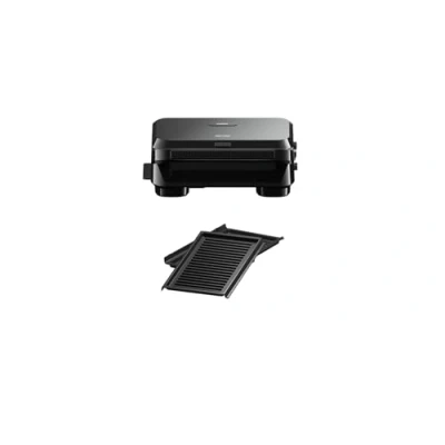 Afbeelding van Braun SnackMaker 5 SM5001 Sandwich Maker met afneembare grillplaten, gegoten aluminium, vaatwasmachinebestendige platen, 800 W, zwart