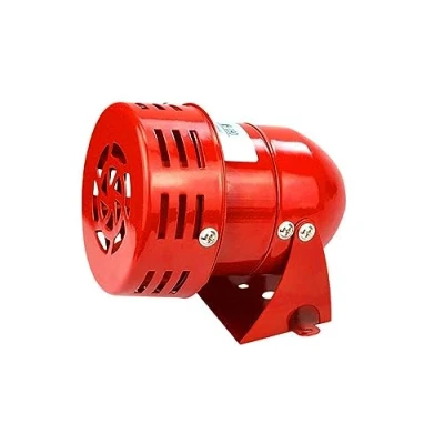 Afbeelding van sirene alarm, 220 V, krachtig, voor buiten, 120 dB, rode motor, leiding, sirene, metaal, hoorn, industrie, boot, alarm