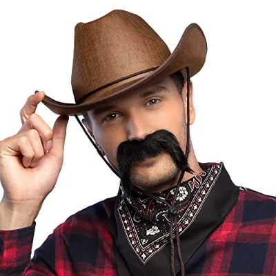 Afbeelding van Boland Snor Gringo Volwassenen Mannen Cowboy Indiaan