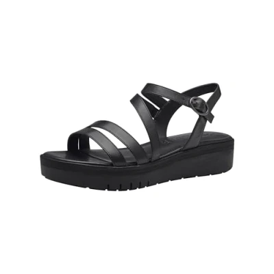 Afbeelding van Tamaris Sandalen met plateauzool, Dames, Maat: 36, Black uni Leer