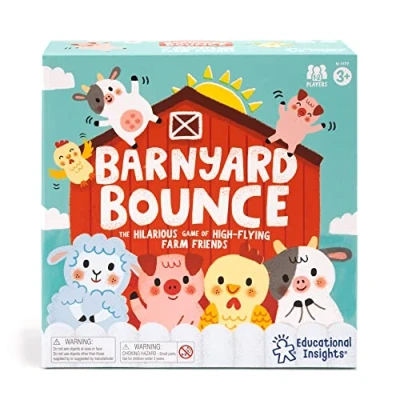Afbeelding van Learning Resources Barnyard Bounce Game Animal cabrio&#039;s op de boerderij, geheugen en verenigingsspel, jongens meisjes vanaf 3 jaar, EI 1777, willekeurig, eenheidsmaat