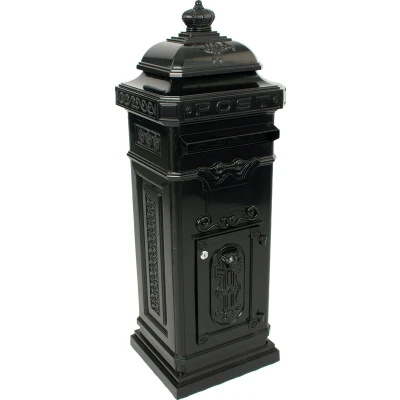 Afbeelding van V part Kolombrievenbus Cast aluminium Powder Coated zwart