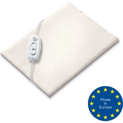 Afbeelding van Sanitas SHK 18 Warmtekussen Heating pad 40 x 30 cm 3 Warmtestanden Elektrisch Snelle opwarming Automatische uitschakeling Katoen Hoes machinewasbaar 2 Jaar garantie Wit