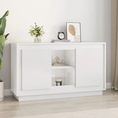 Afbeelding van Dressoir 102x35x60 cm bewerkt hout hoogglans wit