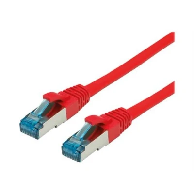 Image de VALUE Cordon de raccordement RJ 45 (M) pour 7 m SFTP PiMF CAT 6a sans halogène moulé crochet bloqué rouge