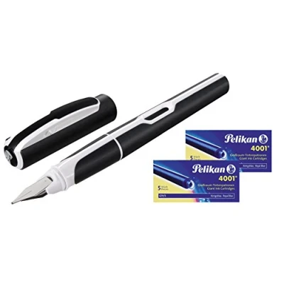Afbeelding van Pelikan Vulpen met patroon STYLE zwart en wit Special Edition
