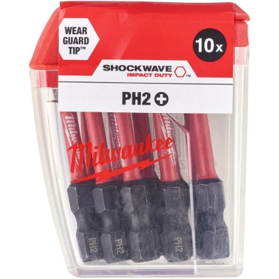 Afbeelding van Milwaukee Shockwave 50mm PH2 (10 Stuks)