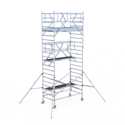 Afbeelding van Professionele alu rolsteiger 135x250x7.20m werkhoogte incl. dubbele voorloopleuning