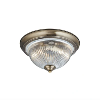 Afbeelding van Plafondlamp American Diner IP44, messing antiek