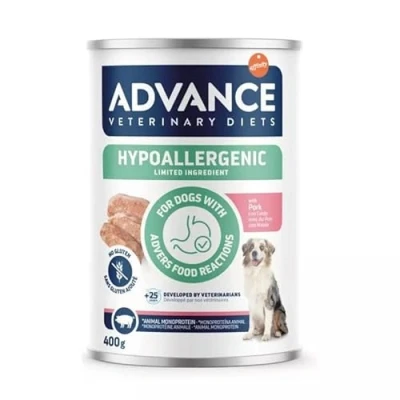 Afbeelding van 6 x 400g Advance Veterinary Diets Hypoallergenic Varkens natvoer voor honden