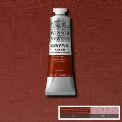 Afbeelding van Winsor &amp; Newton Griffin Alkyd Olieverf 37ML Indian Red 317