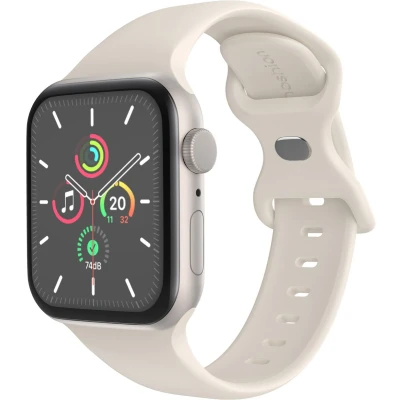 Afbeelding van imoshion Siliconen⁺ bandje voor de Apple Watch Series 1 t/m 9 / SE (38/40/41 mm) 10 (42 Sterrenlicht Maat S/M