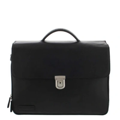 Afbeelding van Plevier Vintage Oxford Laptoptas 3 vaks 15.6&quot; zwart