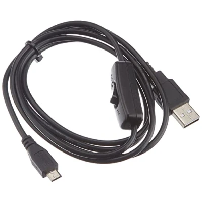 Afbeelding van USB naar Micro B kabel met schakelaar USB2.0 1,5 meter