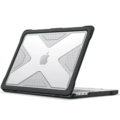 Afbeelding van Fintie Hoes compatibel met MacBook Pro 14 inch (versie 2023 2021) A2992 A2918 A2779 A2442 M3 M2 M1 Pro/Max, transparante TPU hybride beschermhoes