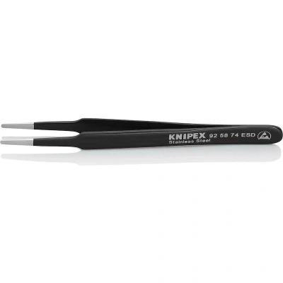 Afbeelding van KNIP pincet 9258, chroomnikkelstaal, le 120mm, greep ESD laag