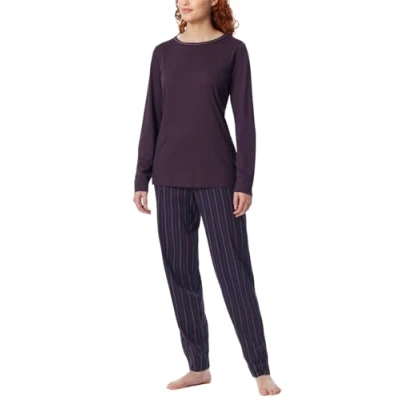 Afbeelding van Schiesser Comfort Pyjama, Dames, Maat: 38, Pflaume dunkelblau