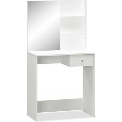 Afbeelding van Kaptafel 75x40x141 cm spaanplaat wit
