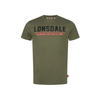 Afbeelding van Lonsdale Normale Passform Crantock Tshirt print, Heren, Maat: 3XL, Olive black red