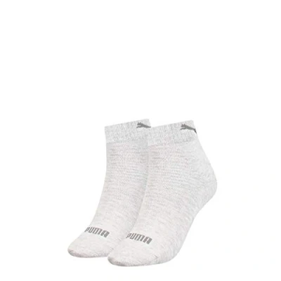 Afbeelding van Puma Quarter (2 pack) dames hoge enkelsokken wit Maat: 39 42