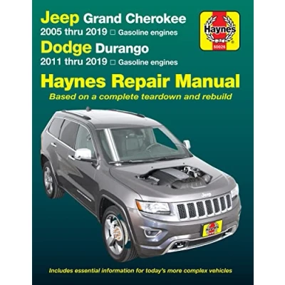 Afbeelding van Jeep Grand Cherokee 2005 Thru 2019 and Dodge Durango 2011 Haynes Repair Manual: Based on Complete Teardown Rebuild