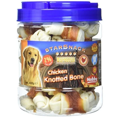 Afbeelding van NOBBY STARSNACK BARBECUE CHICKEN KNOTTED BONE 2 X 400 GRAM