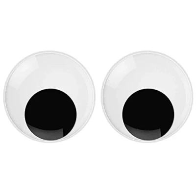 Afbeelding van Set van 2 grote beweegbare ogen reuzenstickers voor kerstfeest en knutselen (76 mm)